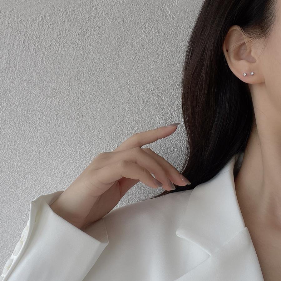 ピアス レディース 18K アレルギー対応 小さめ 小ぶり 1粒 シルバー925 ゴールド ピンクゴールド CZダイヤ 普段使い ギフト プレゼント |  | 04