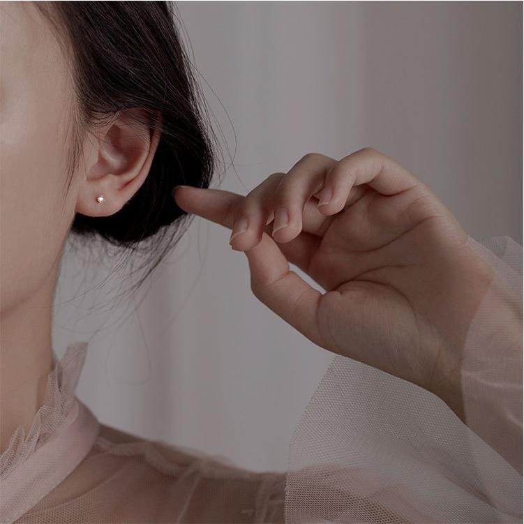 ピアス レディース 18K アレルギー対応 小さめ 小ぶり 1粒 シルバー925 ゴールド ピンクゴールド CZダイヤ 普段使い ギフト プレゼント |  | 14