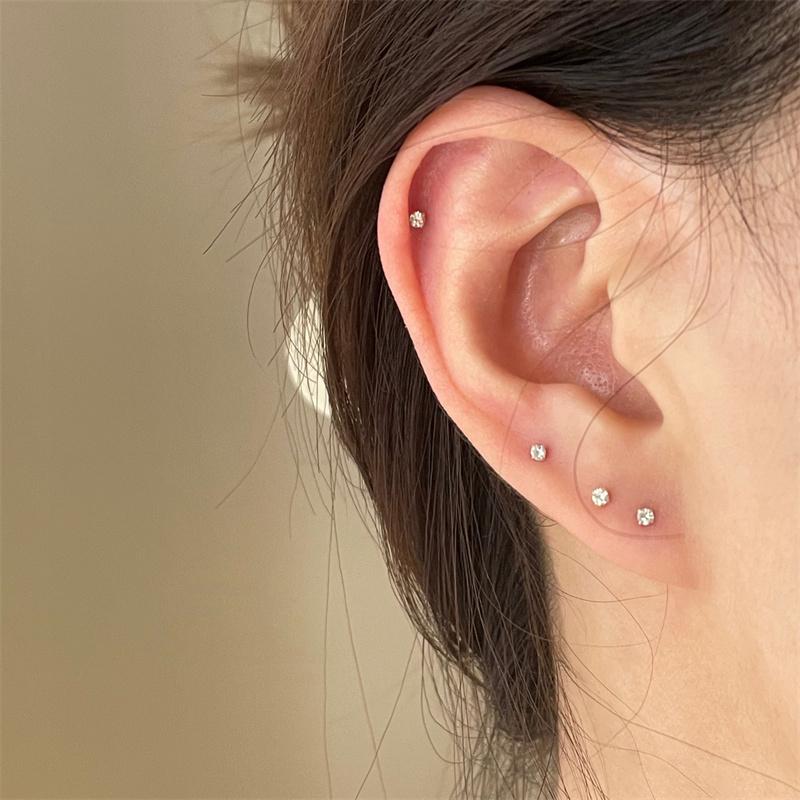ピアス レディース 18K アレルギー対応 小さめ 小ぶり 1粒 シルバー925 ゴールド ピンクゴールド CZダイヤ 普段使い ギフト プレゼント |  | 08