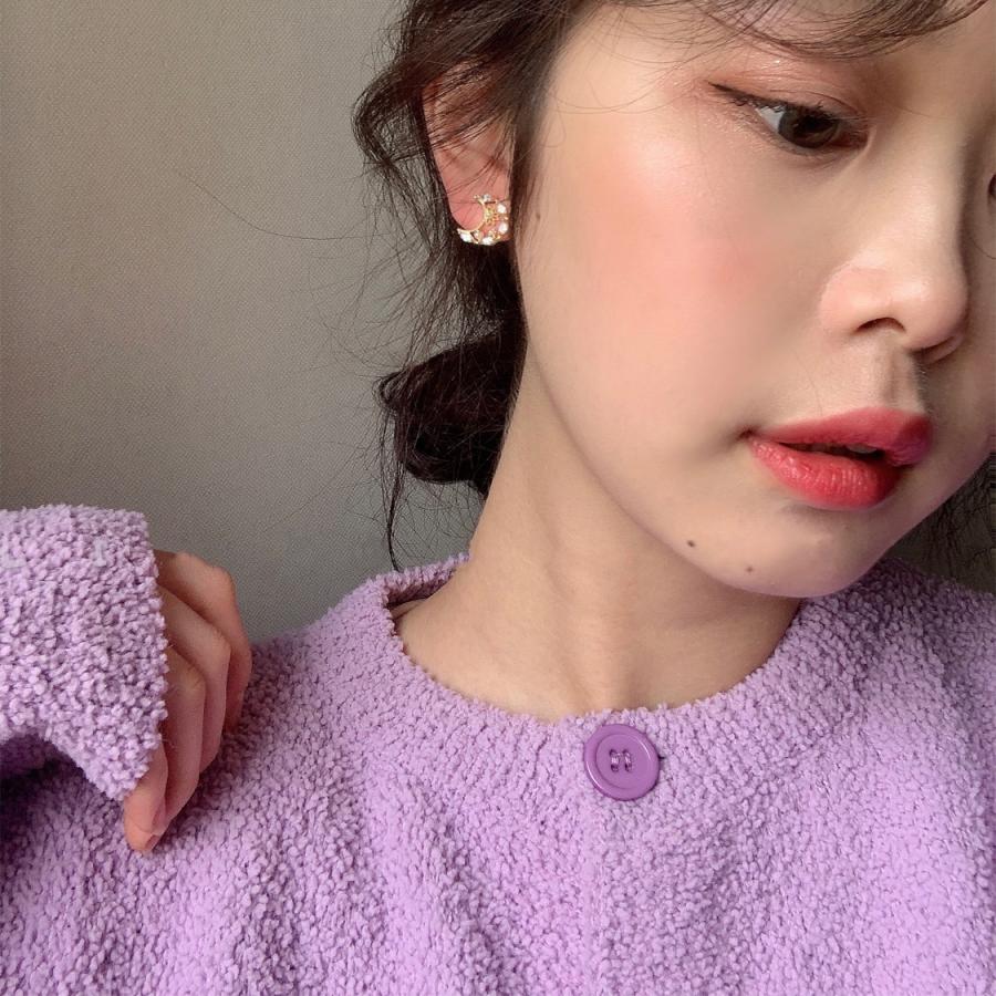 ピアス レディース 18K アレルギー対応 星 月 スター ムーン アシンメトリー パール シルバー925 ゴールド 透かし 仕事 プレゼント |  | 02