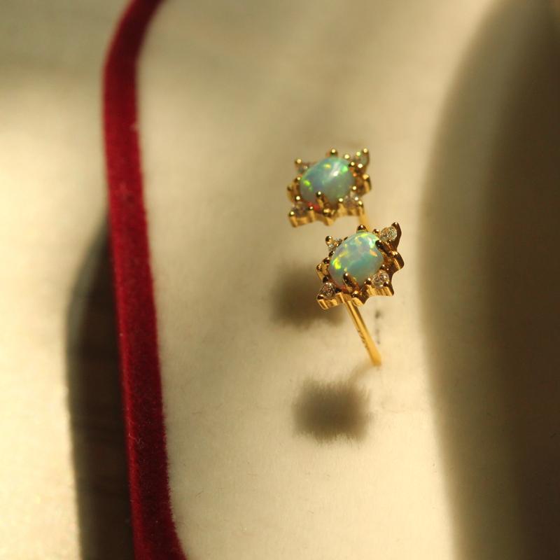 ピアス レディース 18K 金属アレルギー対応 小さめ オパール シルバー 925 パワーストーン おしゃれ オフィス 華奢 仕事 ギフト プレゼント |  | 11