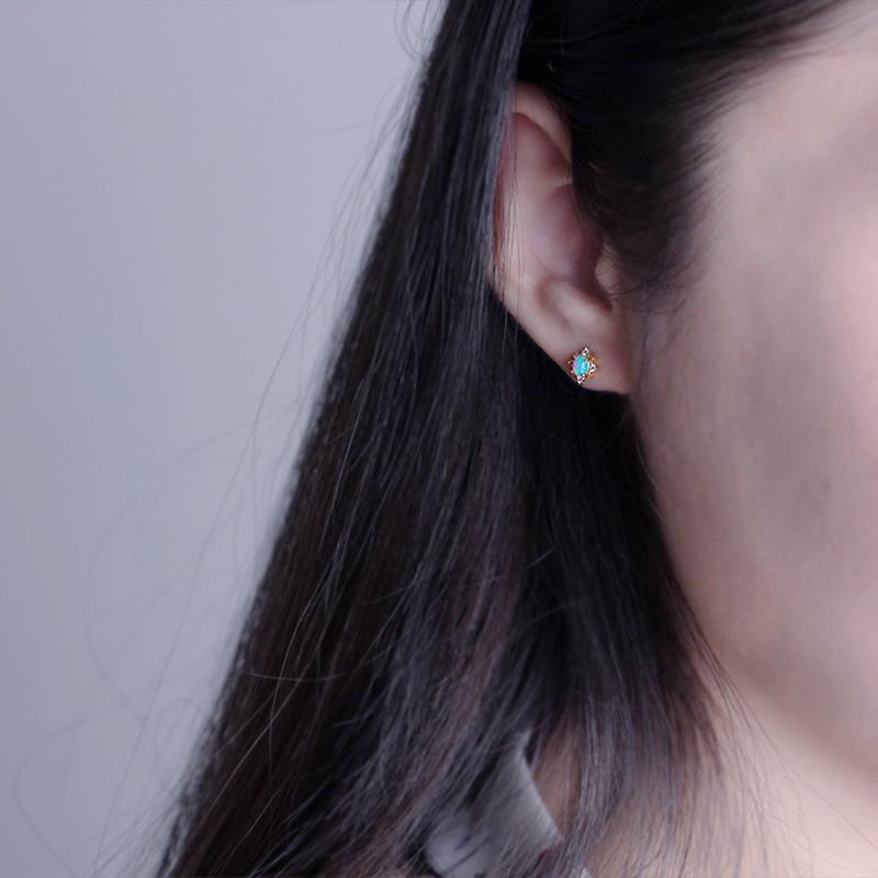 ピアス レディース 18K 金属アレルギー対応 小さめ オパール シルバー 925 パワーストーン おしゃれ オフィス 華奢 仕事 ギフト プレゼント |  | 03