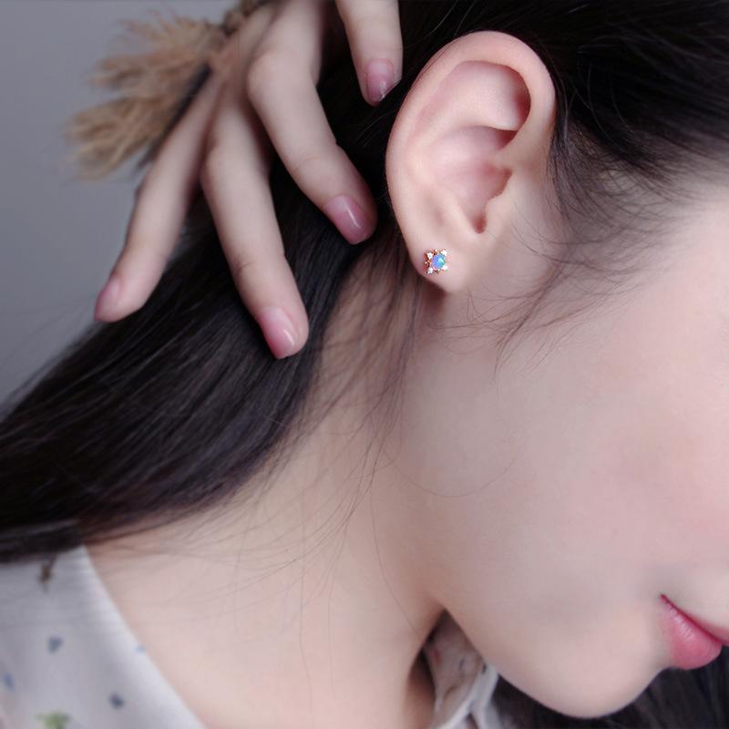 ピアス レディース 18K 金属アレルギー対応 小さめ オパール シルバー 925 パワーストーン おしゃれ オフィス 華奢 仕事 ギフト プレゼント |  | 04