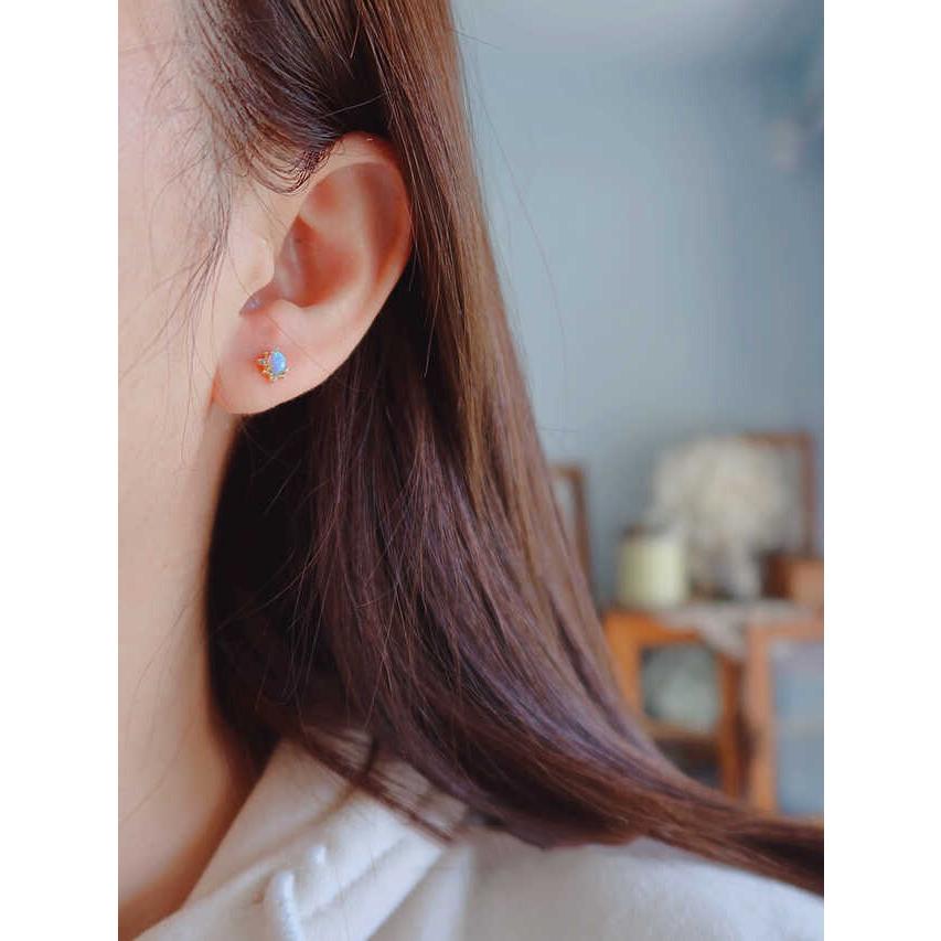 ピアス レディース 18K 金属アレルギー対応 小さめ オパール シルバー 925 パワーストーン おしゃれ オフィス 華奢 仕事 ギフト プレゼント |  | 06