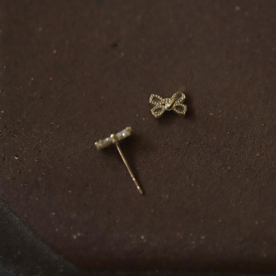 ピアス 18金 アレルギー対応 レディース 小さめ リボン 仕事 プレゼント |  | 06