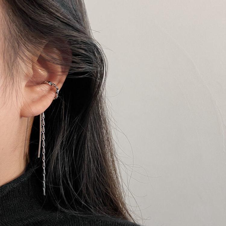 イヤーカフ チェーン 18K 金属アレルギー対応 シルバー925 ゴールド ロングチェーン ストレートバー 片耳 プチプラ 高見え 仕事 プレゼント オフィス |  | 07