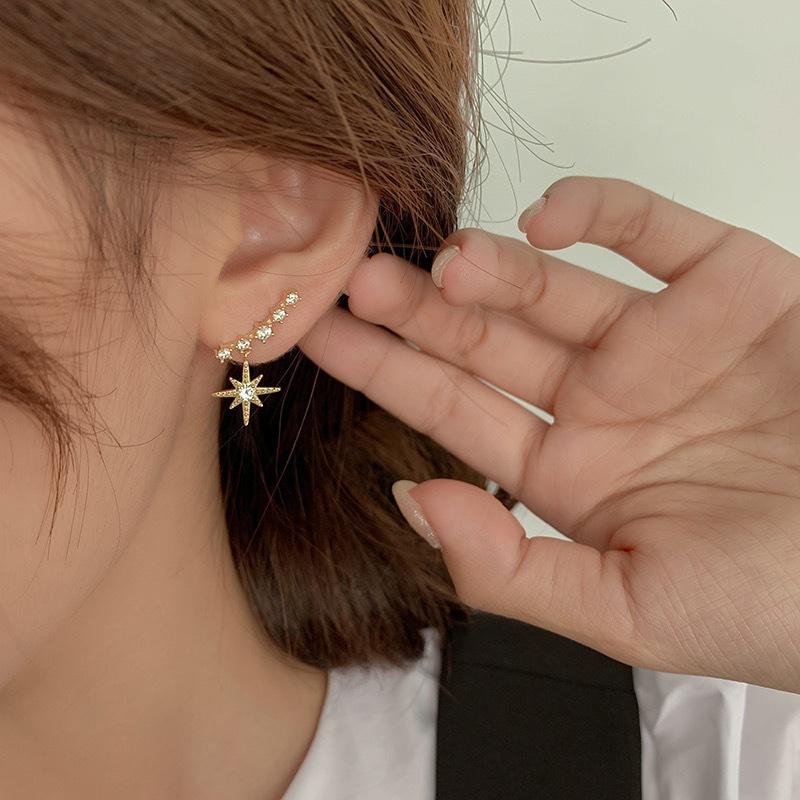 ピアス レディース 18K 金属アレルギー対応 シルバー925 揺れる 星 スター プレゼント ギフト 仕事 オフィス |  | 01