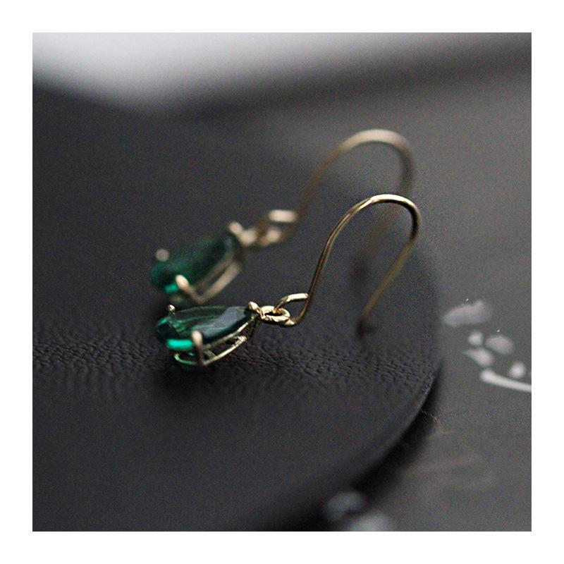 ピアス レディース 18K 金属アレルギー対応 フック シルバー925 揺れる ドロップ グリーン 緑 シンプル 仕事 プレゼント オフィス |  | 11