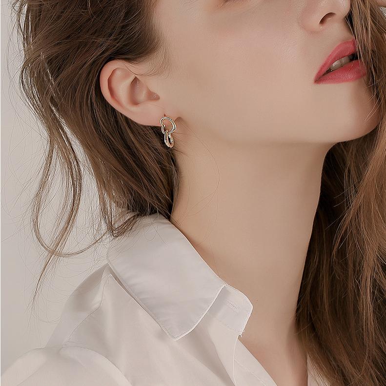 ピアス レディース 18K 金属アレルギー対応 ゴールド シルバー925 フリンジ シンプル ハート 揺れる 透かし 仕事 プレゼント ギフト オフィス 誕生日 |  | 04