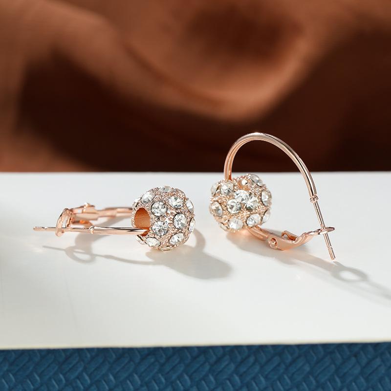 フープピアス レディース 18k 金属アレルギー対応 スワロフスキー ピンクゴールド シルバー925 彩石 ミラーボール ピアス 揺れる 仕事 オフィス プレゼント |  | 15