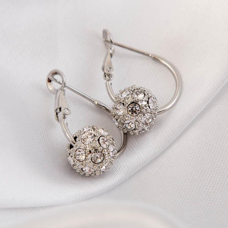 フープピアス レディース 18k 金属アレルギー対応 スワロフスキー ピンクゴールド シルバー925 彩石 ミラーボール ピアス 揺れる 仕事 オフィス プレゼント |  | 01