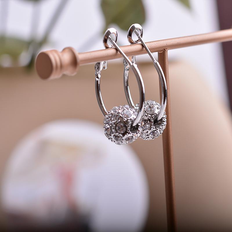 フープピアス レディース 18k 金属アレルギー対応 スワロフスキー ピンクゴールド シルバー925 彩石 ミラーボール ピアス 揺れる 仕事 オフィス プレゼント |  | 12