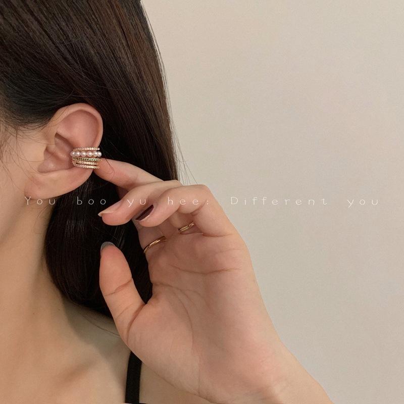 イヤーカフ パール 18K ゴールド 金属アレルギー対応 レディース 片耳 小さめ グリーン 仕事 プレゼント オフィス パーティー イヤーカフス イヤカフ 華奢 |  | 10