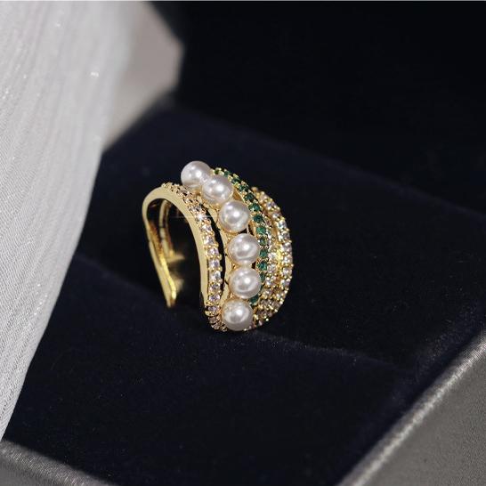 イヤーカフ パール 18K ゴールド 金属アレルギー対応 レディース 片耳 小さめ グリーン 仕事 プレゼント オフィス パーティー イヤーカフス イヤカフ 華奢 |  | 12