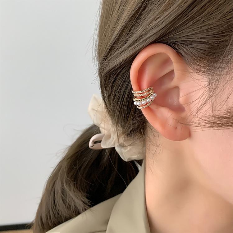 イヤーカフ パール 18K ゴールド 金属アレルギー対応 レディース 片耳 小さめ グリーン 仕事 プレゼント オフィス パーティー イヤーカフス イヤカフ 華奢 |  | 03