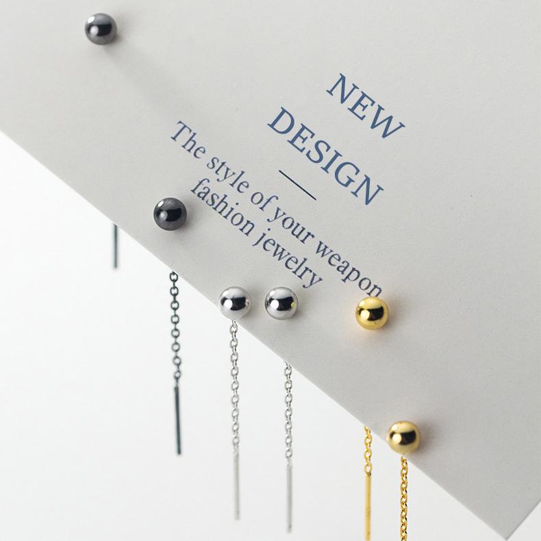 ピアス レディース 18K 金属アレルギー対応 揺れる シルバー925 ゴールド ブラック ボール アメリカンピアス チェーン 仕事 プレゼント シンプル |  | 13