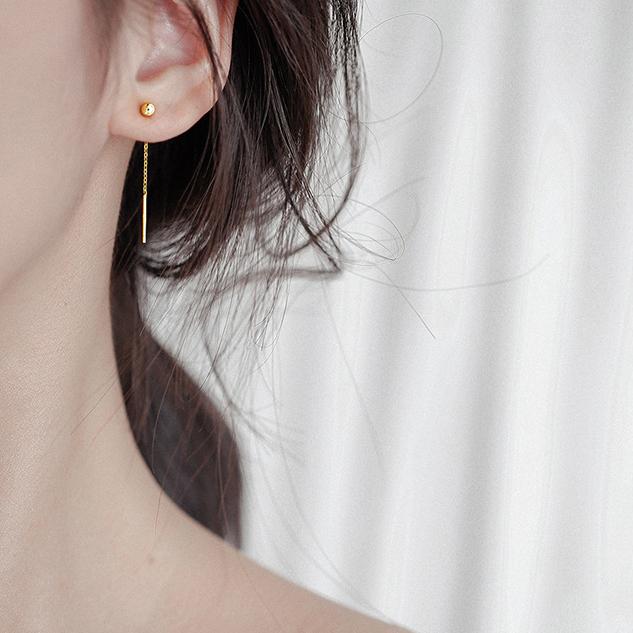 ピアス レディース 18K 金属アレルギー対応 揺れる シルバー925 ゴールド ブラック ボール アメリカンピアス チェーン 仕事 プレゼント シンプル |  | 11