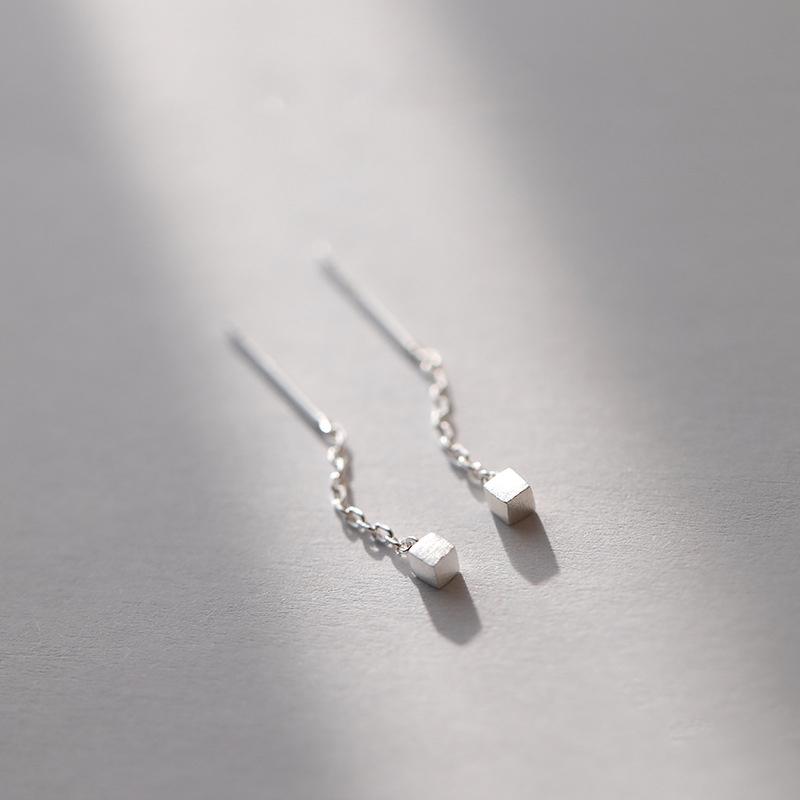 ピアス レディース18K アレルギー対応 小さめ 揺れる シルバー925 ゴールド ブラック スクエア 正方形 アメリカンピアス チェーン 仕事 プレゼント |  | 01