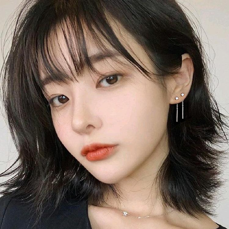 ピアス レディース18K アレルギー対応 小さめ 揺れる シルバー925 ゴールド ブラック スクエア 正方形 アメリカンピアス チェーン 仕事 プレゼント |  | 08