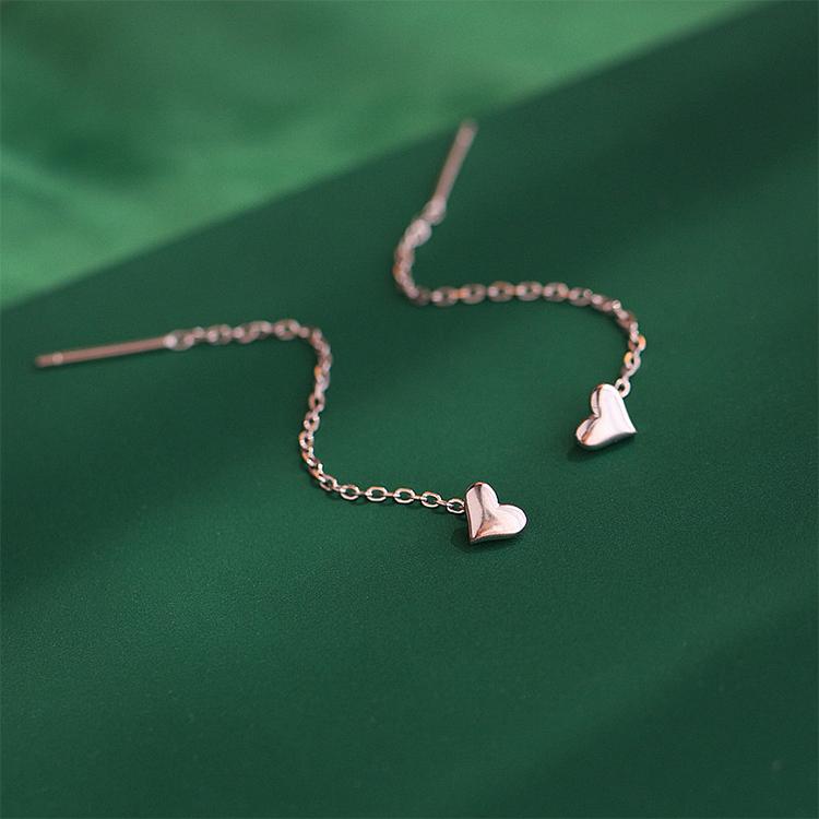 ピアス レディース 18K シルバー925 金属アレルギー対応 ハート チェーン 揺れる アメリカンピアス 仕事 プレゼント オフィス |  | 12