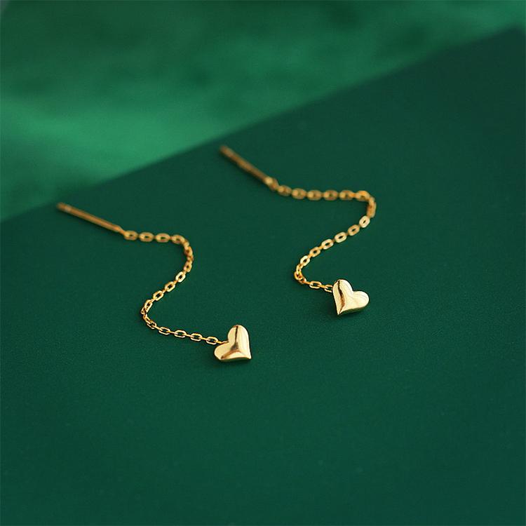 ピアス レディース 18K シルバー925 金属アレルギー対応 ハート チェーン 揺れる アメリカンピアス 仕事 プレゼント オフィス |  | 13