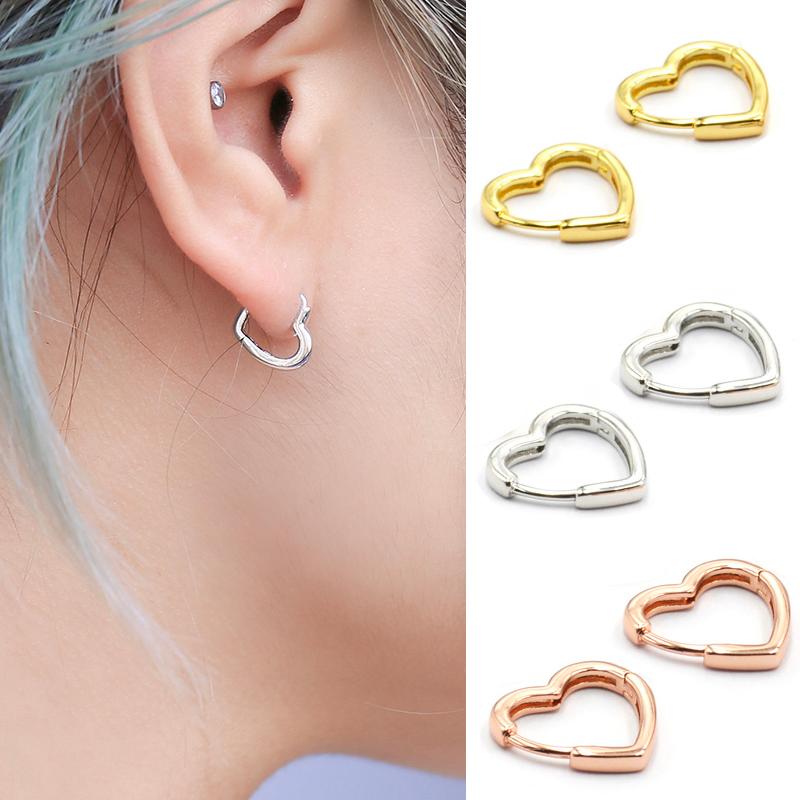 ピアス レディース 18金 サージカルステンレス アレルギー対応 フープピアス ハート 両耳 仕事 プレゼント オフィス | 