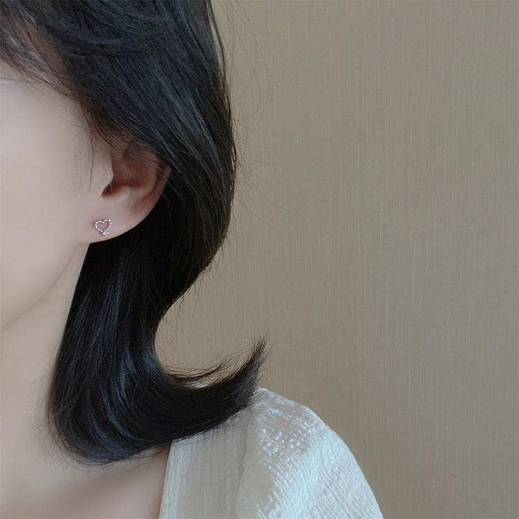 ピアス レディース 金属アレルギー対応 18K 小さめ シルバー925 ゴールド ハート 透かし シンプル 仕事 オフィス プレゼント |  | 08