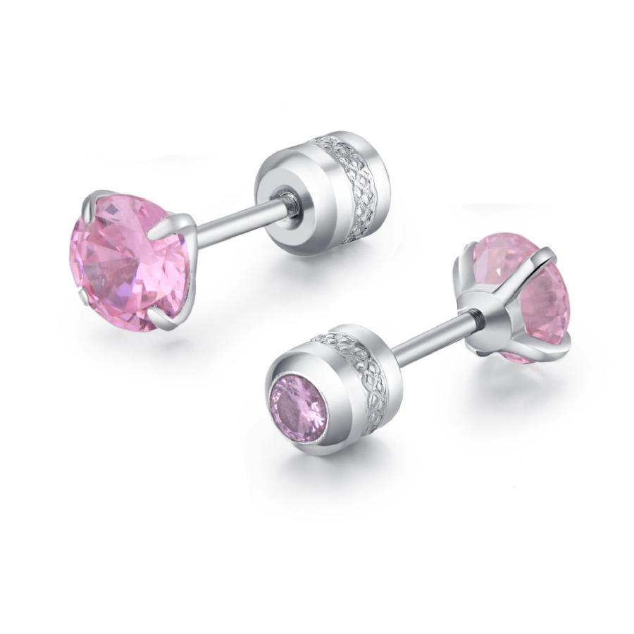 ピアス 金属アレルギー サージカルステンレス ネジ式キャッチ 立爪 リバーシブル レディース メンズ 両耳用 1ペア セカンドピアス 仕事 プレゼント |  | 04