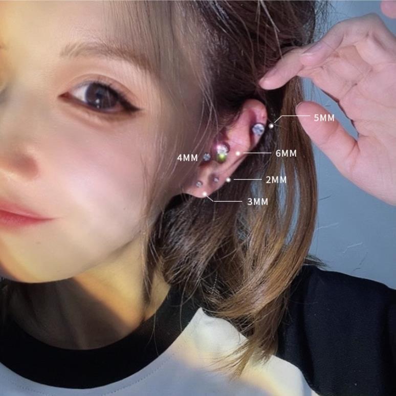 ピアス 金属アレルギー サージカルステンレス ネジ式キャッチ 立爪 リバーシブル レディース メンズ 両耳用 1ペア セカンドピアス 仕事 プレゼント |  | 08