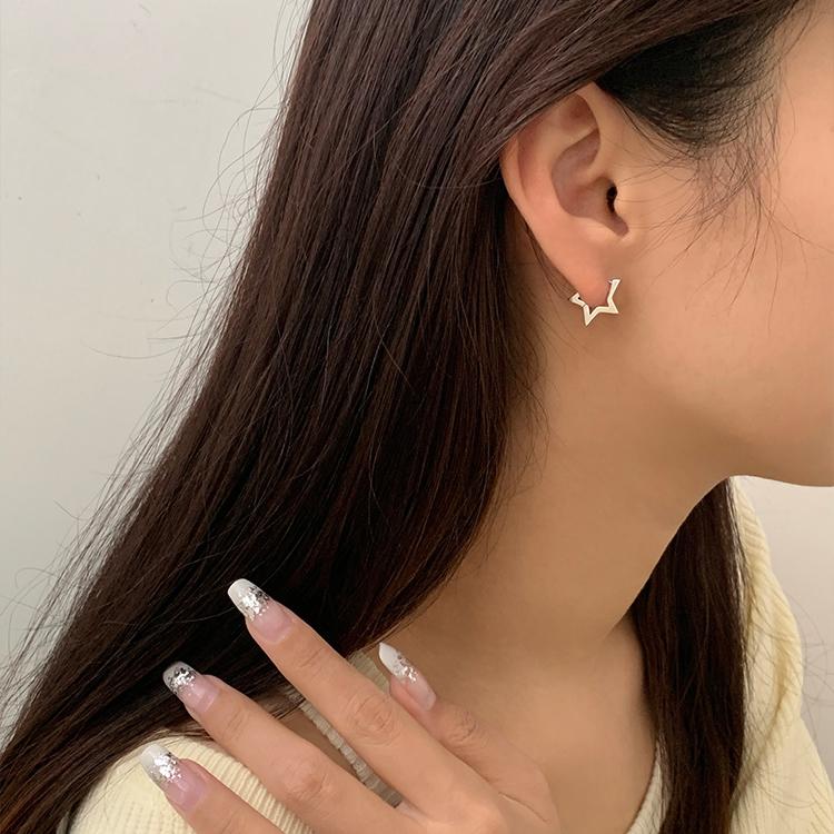 激安通販新作 ピアス アレルギー対応 星 フープピアス サージカルステンレス アクセサリー