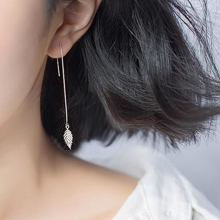 ピアス アメリカンピアス シルバー925 金属アレルギー対応 チェーン リーフ 葉 揺れる シンプル 透かし レディース 仕事 プレゼント |  | 02