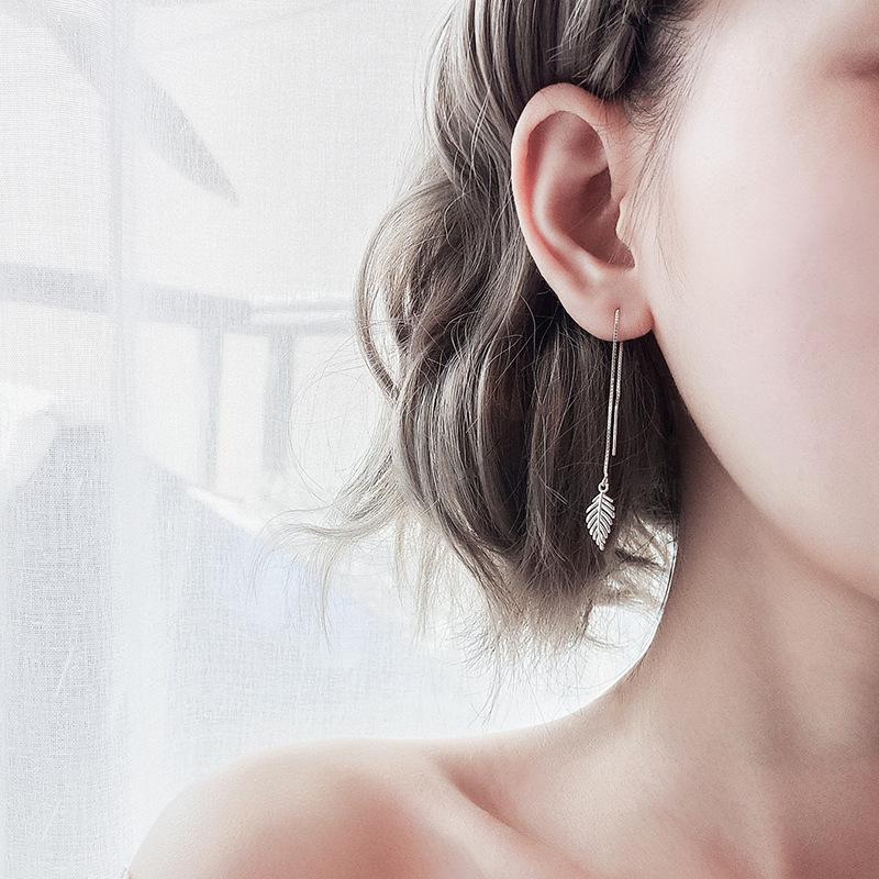 ピアス アメリカンピアス シルバー925 金属アレルギー対応 チェーン リーフ 葉 揺れる シンプル 透かし レディース 仕事 プレゼント |  | 04