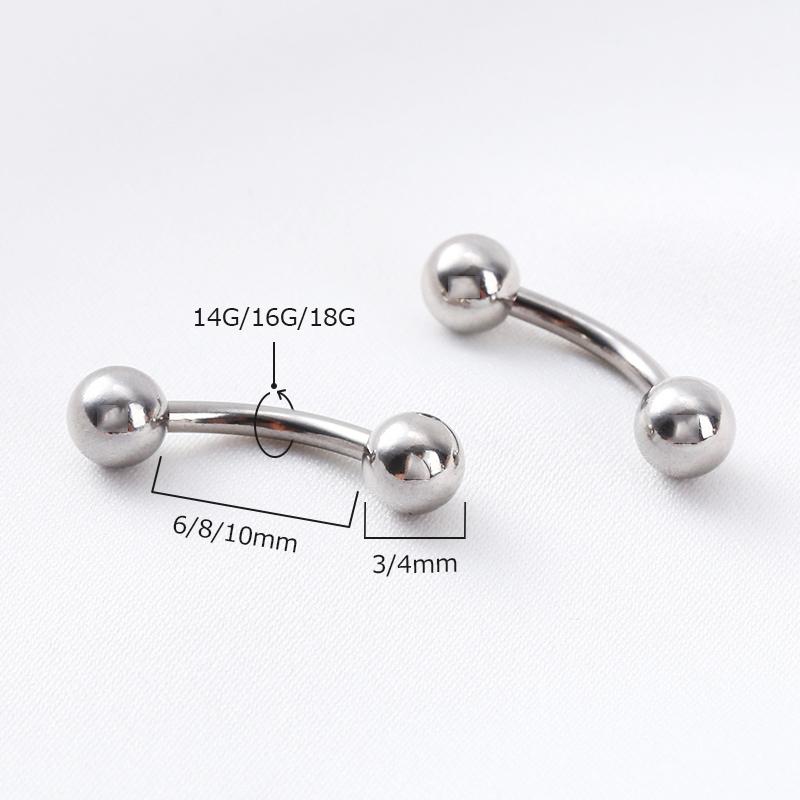 へそピアス 16G 14G 18G 両耳用 2個セット ボディピアス バナナバーベル ステンレス 金属アレルギー対応 ファーストピアス つけっぱなし |  | 02