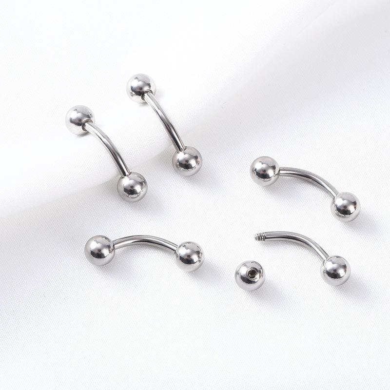へそピアス 16G 14G 18G 両耳用 2個セット ボディピアス バナナバーベル ステンレス 金属アレルギー対応 ファーストピアス つけっぱなし |  | 03