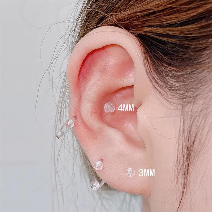 ピアス 目立たない 16G ラブレット ボディピアス 軟骨 透ピ シークレット アクリル 金属アレルギー対応 両耳用 2個セット 仕事 学校 オフィス |  | 12