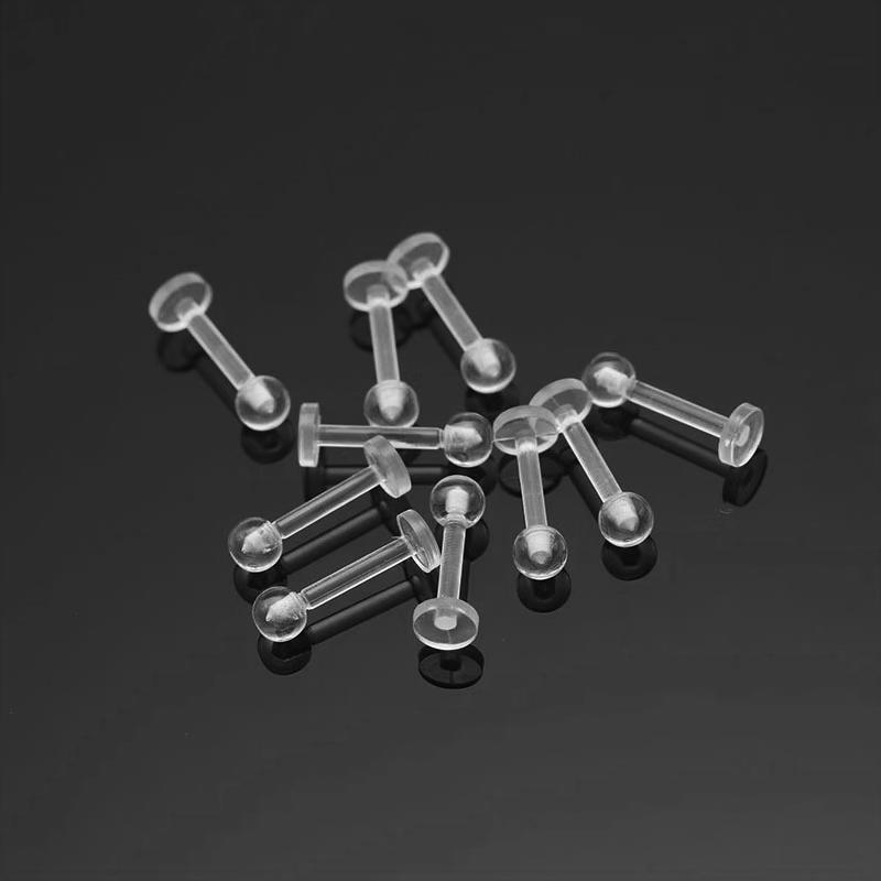 ピアス 目立たない 16G ラブレット ボディピアス 軟骨 透ピ シークレット アクリル 金属アレルギー対応 両耳用 2個セット 仕事 学校 オフィス |  | 02