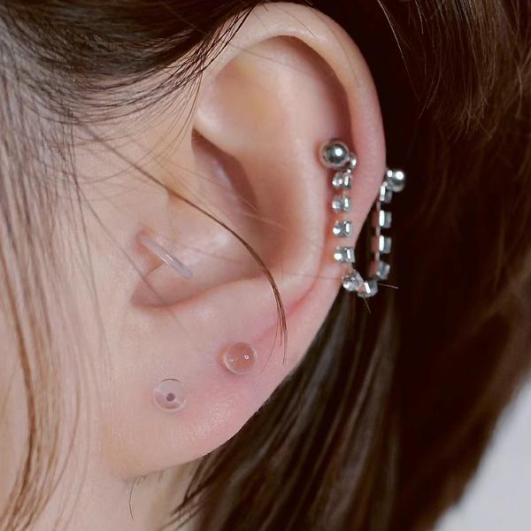 ピアス 目立たない 16G ラブレット ボディピアス 軟骨 透ピ シークレット アクリル 金属アレルギー対応 両耳用 2個セット 仕事 学校 オフィス |  | 08