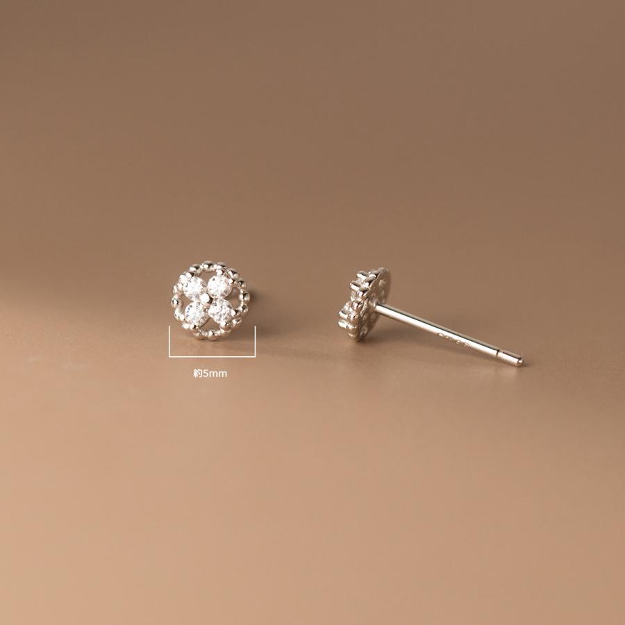 ピアス アレルギー対応 18K レディース 小さめ シルバー925 ゴールド 透かし 花 フラワー プレゼント 仕事 |  | 09