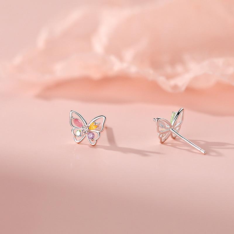 ピアス レディース アレルギー対応 小さめ 蝶々 透かし バタフライ シルバー925 プレゼント 仕事 |  | 10