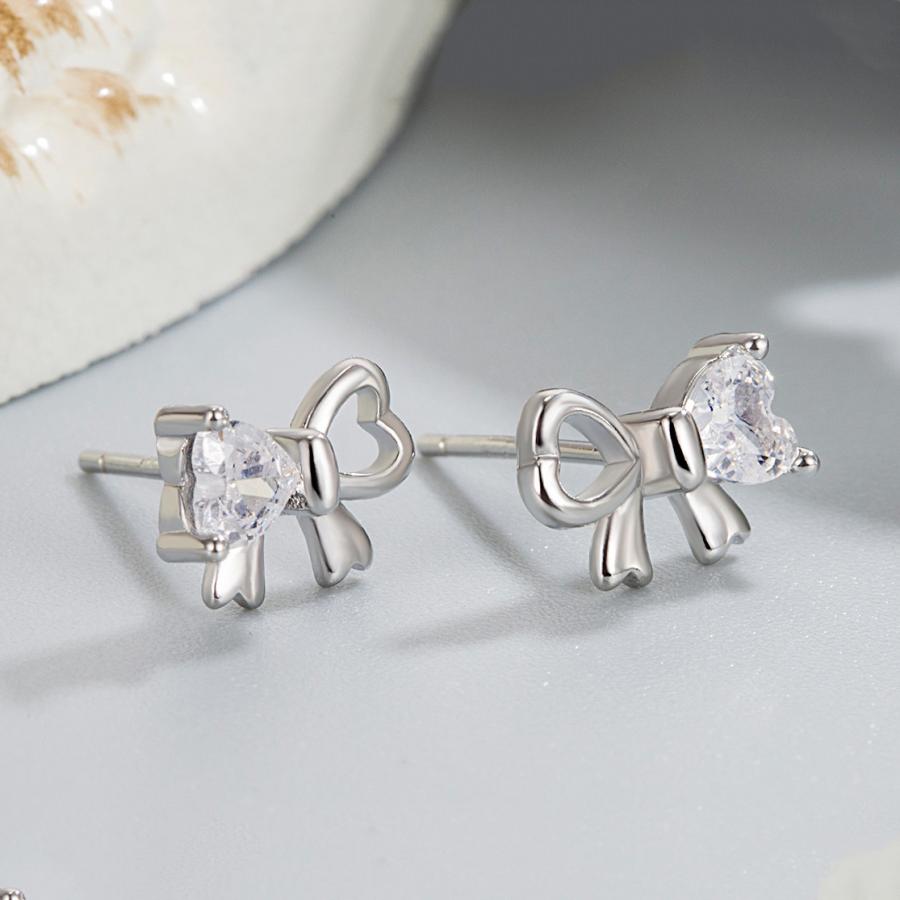 ピアス アレルギー対応 レディース 小さめ シルバー925 リボン 透かし セカンドピアス ファーストピアス プレゼント 仕事 |  | 06