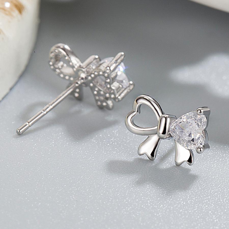 ピアス アレルギー対応 レディース 小さめ シルバー925 リボン 透かし セカンドピアス ファーストピアス プレゼント 仕事 |  | 07