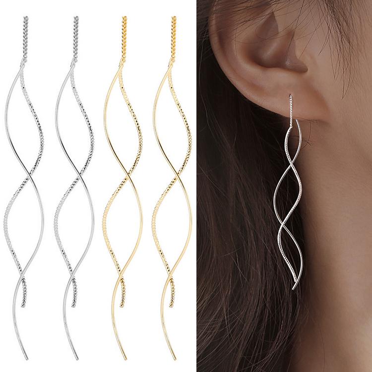 ピアス 18金 アレルギー対応 レディース アメリカンピアス フック 揺れる シルバー925 ツイスト プレゼント 仕事 | 