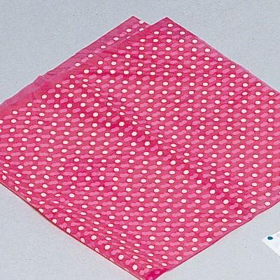 福助工業 ポリ風呂敷 No.90 水玉ピンク （300枚）厚み0.035×巾900×長さ900mm | 