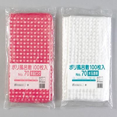 福助工業 ポリ風呂敷 100枚入 No.90 水玉透明 （500枚）厚み0.035×巾900×長さ900mm |  | 01