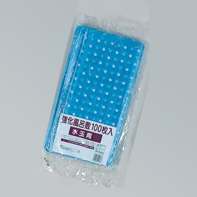 福助工業 強化風呂敷 水玉青 中 （1000枚）厚み0.015×巾700×長さ700mm | 