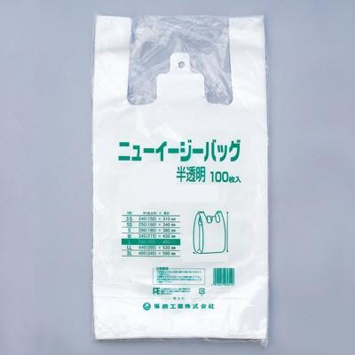 福助工業 ニューイージーバッグ L 半透明 （1000枚）巾390（仕上巾255）×長さ480mm/マチ67.5mm |  | 01