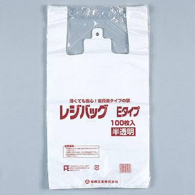 福助工業 レジバッグ 関西規格 Eタイプ 半透明 No.40E （1000枚）巾390（仕上巾255）×長さ480mm/マチ67.5mm |  | 01