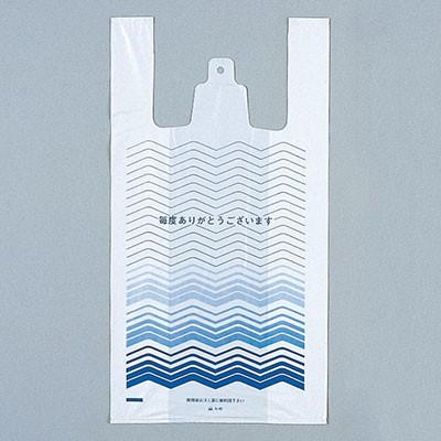 福助工業 イージーバッグ 柄-1（波） No.40 （1000枚）巾400（仕上巾260）×長さ490mm/マチ70mm | 