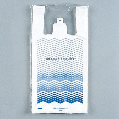 福助工業 イージーバッグ 柄-1（波） No.45 （1000枚）巾450（仕上巾300）×長さ550mm/マチ75mm |  | 01