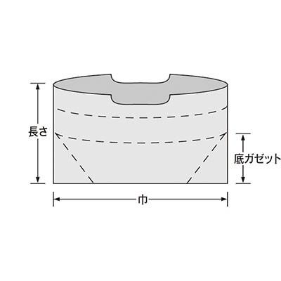 福助工業 キャリーバッグ ランチ 大 フローネ （1500枚）巾460mm/長さ195mm/底ガゼット85mm |  | 02